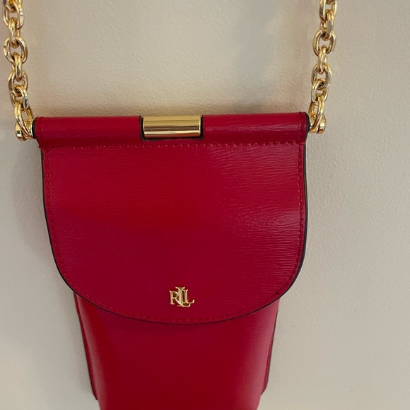 Red Leather Ralph Lauren Crossbody bag - Picture 4 of 7